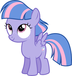 Size: 9700x10236 | Tagged: safe, artist:starryshineviolet, derpibooru exclusive, wind sprint, pegasus, pony, g4, the last problem, absurd resolution, cute, female, filly, foal, looking up, moments before disaster, simple background, solo, transparent background, vector