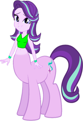 Size: 1000x1452 | Tagged: safe, artist:invisibleink, artist:tylerajohnson352, starlight glimmer, centaur, ponytaur, taur, equestria girls, g4, beautiful, centaurified, cute, hooves, simple background, solo, species swap, tail, transparent background, white sclera