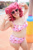 Size: 800x1200 | Tagged: safe, photographer:yenra, pinkie pie, human, g4, 2015, bikini, clothes, colossalcon, colossalcon 2015, cosplay, costume, irl, irl human, photo, solo, sunglasses, swimming pool, swimsuit