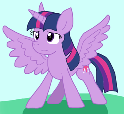 Size: 938x865 | Tagged: safe, artist:cmara, twilight sparkle, alicorn, pony, g4, female, mare, solo, spread wings, twilight sparkle (alicorn), wings