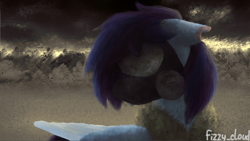 Size: 1414x795 | Tagged: safe, artist:fizzy cloud, oc, oc only, oc:fizzy cloud, pegasus, pony, gas mask, mask, solo