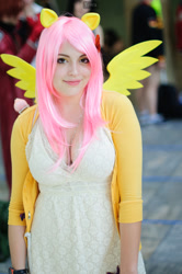 Size: 797x1200 | Tagged: safe, photographer:yenra, fluttershy, human, g4, 2012, clothes, cosplay, costume, irl, irl human, otakon, otakon 2012, photo, solo