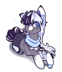 Size: 858x995 | Tagged: safe, artist:posaylover, oc, oc only, oc:oreo cream, pegasus, pony, female, lying down, mare, one eye closed, prone, simple background, solo, transparent background