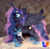 Size: 2343x2304 | Tagged: safe, artist:1stastrastudio, princess luna, pony, g4, ear piercing, earring, hairpin, irl, jewelry, luna's crown, peytral, photo, piercing, plushie, solo, sword, weapon