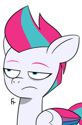 Size: 1849x2801 | Tagged: safe, artist:frownfactory, zipp storm, pegasus, pony, g5, my little pony: tell your tale, female, mare, simple background, solo, transparent background, unamused, zipp storm is not amused