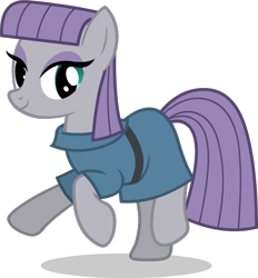 Size: 697x751 | Tagged: safe, artist:berpsterponimator, maud pie, earth pony, pony, g4, cute, female, looking at you, mare, maudabetes, puppet rig, smiling, smiling at you, solo, tap dancing