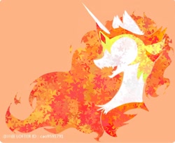 Size: 1874x1530 | Tagged: safe, artist:叶荫, autumn leaf, daybreaker, alicorn, g4, female, leaves, mane of fire, maple leaf, mare, solo