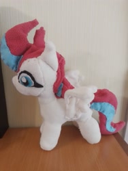 Size: 3000x4000 | Tagged: safe, artist:jbond, zipp storm, pegasus, pony, g5, female, handmade, irl, mare, photo, photography, plushie, solo