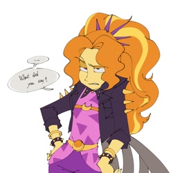 Size: 1500x1500 | Tagged: safe, artist:jzdog_0205, part of a set, adagio dazzle, human, equestria girls, g4, female, simple background, solo, speech bubble, white background