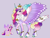 Size: 1280x978 | Tagged: safe, artist:malinraf1615, princess cadance, alicorn, pony, g4, alternate coat color, alternate color palette, alternate design, alternate hairstyle, alternate tailstyle, alternate universe, blaze (coat marking), cheek fluff, chest fluff, coat markings, colored belly, colored chest fluff, colored ears, colored fetlocks, colored hooves, colored horn, colored pinnae, colored pupils, colored wings, colored wingtips, crown, curly mane, curly tail, eyelashes, eyeshadow, facial markings, female, fetlock tuft, filigree, fluffy, gradient ears, gradient hooves, gradient horn, gradient mane, gradient tail, heart, heart ears, heart mark, hooves, horn, horn ring, horseshoes, hybrid tail, jewelry, leg fluff, leg jewelry, leg markings, lidded eyes, makeup, mare, mismatched wings, multicolored ears, multicolored mane, multicolored tail, multicolored wings, pale belly, peytral, purple background, purple coat, purple eyes, purple eyeshadow, purple pupils, raised hoof, reference used, regalia, ring, simple background, smiling, solo, sparkly mane, sparkly tail, spread wings, standing, standing on three hooves, tail, tail feathers, tail jewelry, teal hooves, tongue out, two toned horn, unshorn fetlocks, wall of tags, white belly, wing markings, wings