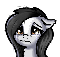 Size: 287x273 | Tagged: safe, artist:neuro, oc, oc only, pony, yakutian horse, crying, icon, reaction image, simple background, solo, transparent background