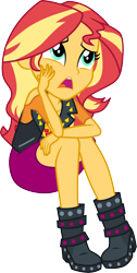 Size: 3000x5969 | Tagged: safe, artist:cloudy glow, sunset shimmer, driving miss shimmer, equestria girls, g4, my little pony equestria girls: choose your own ending, cute, shimmerbetes, simple background, solo, transparent background, vector