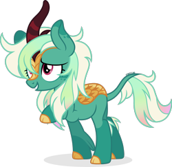 Size: 1966x1909 | Tagged: safe, artist:cirillaq, oc, oc only, oc:iridescence, kirin, cloven hooves, female, kirin oc, simple background, solo, transparent background