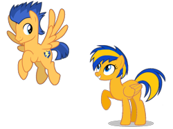 Size: 1316x977 | Tagged: safe, artist:mlpfan3991, artist:osipush, flash sentry, oc, oc:flare spark, pegasus, g4, cousins, duo, duo male and female, female, male, simple background, transparent background