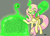 Size: 2524x1836 | Tagged: safe, artist:lebatoman, fluttershy, goo, pegasus, g4, brain eating meteor, brainless, brains!, butt, crossover, derp, ear penetration, glowing, glowing eyes, green eyes, meteor, open mouth, penetration, simple background, smiling, tentacles, the grim adventures of billy and mandy, tongue out