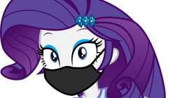 Size: 3840x2160 | Tagged: safe, artist:brokenadam, artist:twilirity, rarity, equestria girls, g4, my little pony equestria girls: legend of everfree, .svg available, camp everfree outfits, clothes, coronavirus, covid-19, eyeshadow edit, face mask, female, high res, inkscape, mask, simple background, solo, transparent background, vector