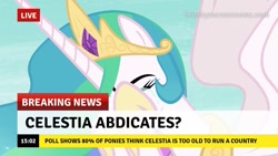 Size: 1280x720 | Tagged: safe, edit, edited screencap, screencap, princess celestia, alicorn, pony, a royal problem, g4, my little pony: friendship is magic, break your own news, crown, crying, current events, eyes closed, female, jewelry, mare, regalia, retirement, sad, sadlestia, solo