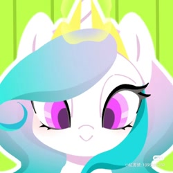 Size: 864x864 | Tagged: safe, artist:布丁, princess celestia, alicorn, pony, g4, cute, cutelestia, female, filly, filly celestia, magic, solo, telekinesis, younger