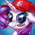 Size: 1800x1800 | Tagged: safe, artist:whitediamonds, rarity, pony, unicorn, g4, baseball cap, bust, cap, commission, eye black, eyeshadow, face paint, female, fresno state bulldogs, hat, horn, looking at you, makeup, mare, portrait, signature, smiling, smiling at you, solo, sports