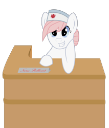 Size: 5000x5882 | Tagged: safe, artist:broneill95, nurse redheart, earth pony, pony, g4, cute, female, heartabetes, mare, simple background, solo, transparent background, vector