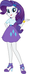 Size: 2020x4980 | Tagged: safe, artist:octosquish7260, rarity, human, equestria girls, g4, bracelet, clothes, cutie mark on clothes, diamond, eqg promo pose set, female, jewelry, shirt, shoes, simple background, skirt, solo, standing, t-shirt, teenager, transparent background