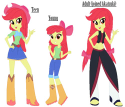 Size: 707x606 | Tagged: safe, artist:okamikisho, apple bloom, equestria girls, g4, simple background, solo, white background