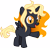 Size: 8351x8079 | Tagged: safe, artist:shootingstarsentry, oc, oc only, oc:sunny, alicorn, pony, g4, absurd resolution, alicorn oc, alternate universe, base used, black and yellow, black coat, eyelashes, female, filly, foal, gradient eyes, gradient mane, horn, looking at you, open mouth, open smile, orange eyes, raised hoof, show accurate, simple background, slit pupils, smiling, smiling at you, solo, spread wings, standing, standing on three hooves, tail, transparent background, two toned mane, wings, yellow mane, yellow tail