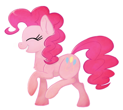 Size: 1024x919 | Tagged: safe, artist:pumpkin-paw, pinkie pie, earth pony, pony, g4, cute, diapinkes, eyes closed, female, mare, simple background, solo, transparent background