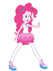 Size: 1060x1414 | Tagged: safe, artist:blockslikepl, edit, edited screencap, screencap, pinkie pie, equestria girls, g4, background removed, female, halt, not a vector, simple background, solo, transparent background