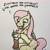 Size: 2048x2048 | Tagged: safe, artist:hoofclid, fluttershy, pegasus, pony, g4, cute, dexterous hooves, female, hoof hold, knitting, knitting needles, magnetic hooves, mare, marker drawing, music notes, open mouth, open smile, shyabetes, singing, sitting, smiling, solo, traditional art