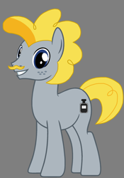 Size: 1512x2160 | Tagged: safe, artist:star polaris and friends, derpibooru exclusive, earth pony, pony, g4, g4.5, base used, facial hair, freckles, g4.5 to g4, generation leap, gray background, male, moustache, older, simple background, smiling, solo, stallion, unnamed character