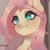 Size: 1200x1200 | Tagged: safe, artist:vivinhyan, fluttershy, pony, g4, my little pony: friendship is magic, the cutie map, :3, bust, cute, female, flutterbob, mare, portrait, scene interpretation, shyabetes, solo