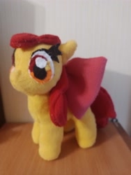 Size: 3000x4000 | Tagged: safe, artist:jbond, apple bloom, earth pony, pony, g4, bow, female, filly, foal, hair bow, handmade, irl, photo, photography, plushie, solo