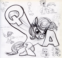 Size: 4000x3702 | Tagged: safe, artist:ja0822ck, oc, oc only, oc:anon, pony, 42, female, mare, q&a, superpower, traditional art