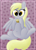 Size: 2776x3830 | Tagged: safe, artist:rainbowšpekgs, derpy hooves, pegasus, pony, g4, belly, belly button, chubby, cute, derpabetes, female, food, mare, muffin, sitting, smiling, solo, spread wings, that pony sure does love muffins, wings