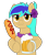 Size: 1823x2091 | Tagged: safe, artist:ligmire, derpibooru exclusive, oc, oc only, oc:flowish, earth pony, pony, :3, alcohol, beer, beer mug, corndog, drink, facial freckles, flower, flower in hair, food, freckles, jewelry, ketchup, necklace, pearl necklace, sauce, sausage, simple background, smug, solo, transparent background