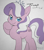 Size: 1129x1279 | Tagged: safe, artist:trump, edit, diamond tiara, earth pony, pony, g4, female, filly, foal, hoof to cheek, looking at you, mischievous, photo, raised hoof, sketch, solo, standing on three hooves, traditional art