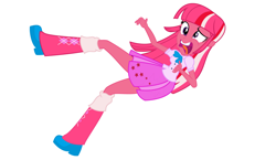 Size: 1024x592 | Tagged: safe, artist:eqgrp-firefly, galaxy (g1), equestria girls, g1, g4, boots, clothes, equestria girls-ified, g1 to equestria girls, g1 to g4, generation leap, high heel boots, recolor, shirt, shoes, simple background, skirt, solo, white background