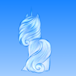 Size: 3000x3000 | Tagged: safe, artist:darklight1315, oc, oc only, oc:starless tundra, crystal pony, pony, unicorn, gradient background, horn, solo