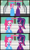 Size: 1920x3240 | Tagged: safe, artist:cartoonmasterv3, pinkie pie, sci-twi, twilight sparkle, human, undead, zombie, equestria girls, g4, breaking the fourth wall, british, clothes, comic, dress, duo, duo female, female, fourth wall, infected, long dress, long skirt, skirt