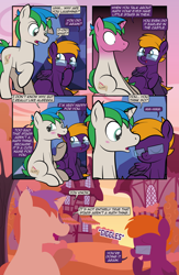 Size: 1920x2948 | Tagged: safe, artist:alexdti, oc, oc only, oc:purple creativity, oc:star logic, pegasus, pony, unicorn, comic:quest for friendship retold, blushing, blushing profusely, duo, glasses, horn