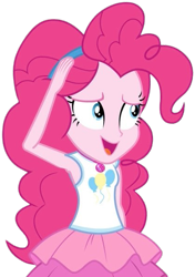 Size: 419x596 | Tagged: safe, artist:blockslikepl, edit, edited screencap, screencap, pinkie pie, equestria girls, g4, background removed, female, not a vector, simple background, solo, transparent background