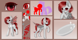 Size: 4992x2600 | Tagged: safe, artist:sheru, oc, oc only, bat pony, pony, bat wings, reference, reference sheet, solo, tongue out, wings