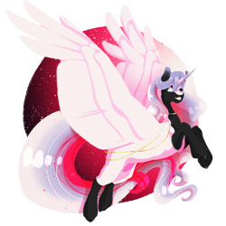 Size: 2000x2000 | Tagged: safe, artist:oneiria-fylakas, oc, oc only, oc:amethyst haze, alicorn, pony, alicorn oc, commission, horn, simple background, solo, speedpaint available, transparent background, wings