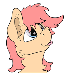 Size: 1254x1338 | Tagged: safe, artist:dsksh, oc, oc only, oc:ponygriff, hybrid, ponygriff, :p, blue eyes, bust, ear fluff, hybrid oc, portrait, simple background, solo, tongue out, transparent background