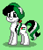 Size: 196x228 | Tagged: safe, oc, oc only, earth pony, pony, pony town, green background, nation ponies, palestine, ponified, ponytail, simple background, solo