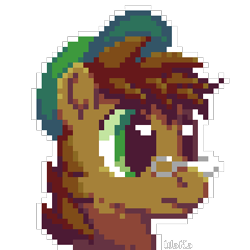 Size: 384x384 | Tagged: safe, artist:elwakaz, pony, digital art, head, icon, pixel art, simple background, solo, transparent background