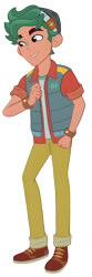 Size: 2259x6805 | Tagged: safe, edit, edited screencap, screencap, timber spruce, human, equestria girls, g4, my little pony equestria girls: better together, star crossed, background removed, clothes, curly hair, green eyes, hand in pocket, hat, male, not a vector, pants, shirt, shoes, simple background, smiling, solo, transparent background, vest