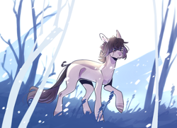 Size: 1800x1300 | Tagged: safe, artist:riressa, oc, oc only, earth pony, pony, female, mare, solo, tree