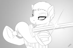 Size: 1200x800 | Tagged: safe, artist:miniferu, oc, oc only, earth pony, pony, katana, male, solo, sword, weapon